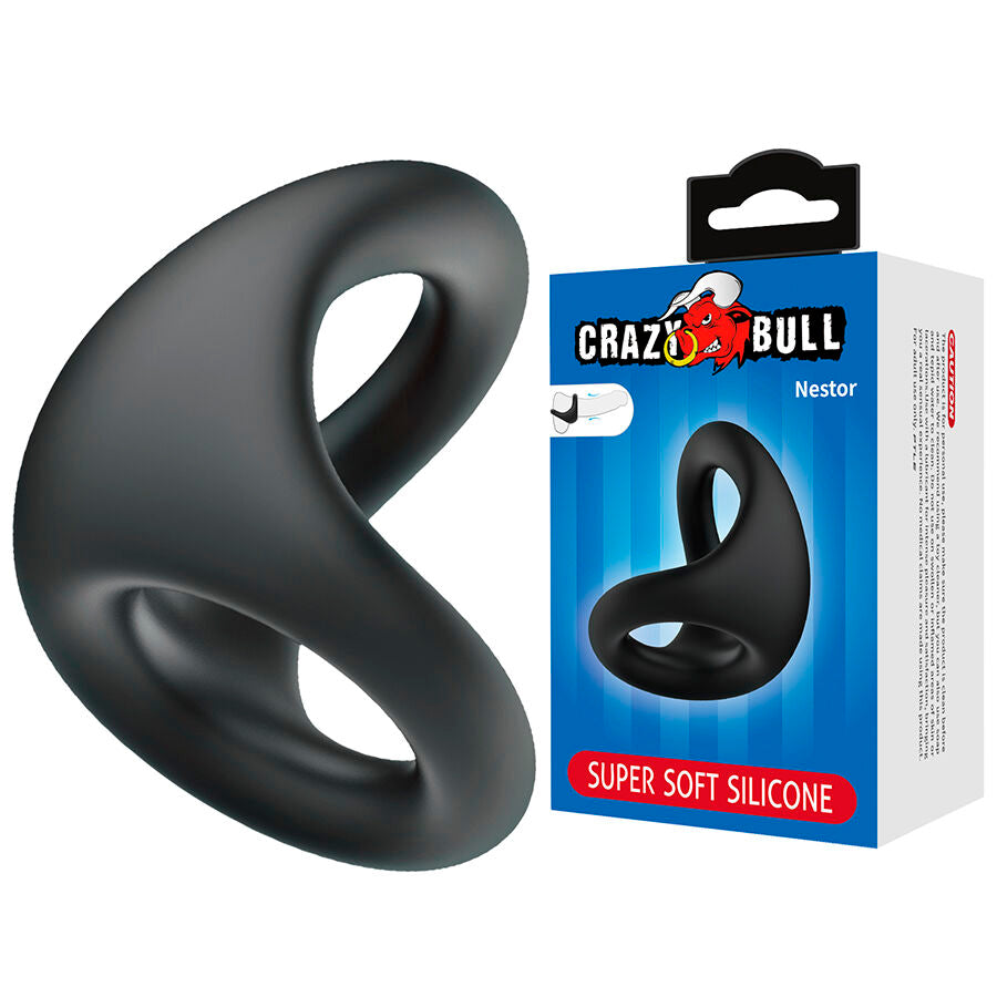 CRAZY BULL NESTOR ANNEAU ERGONOMIQUE PÉNIS TESTICULES - Aura Intime