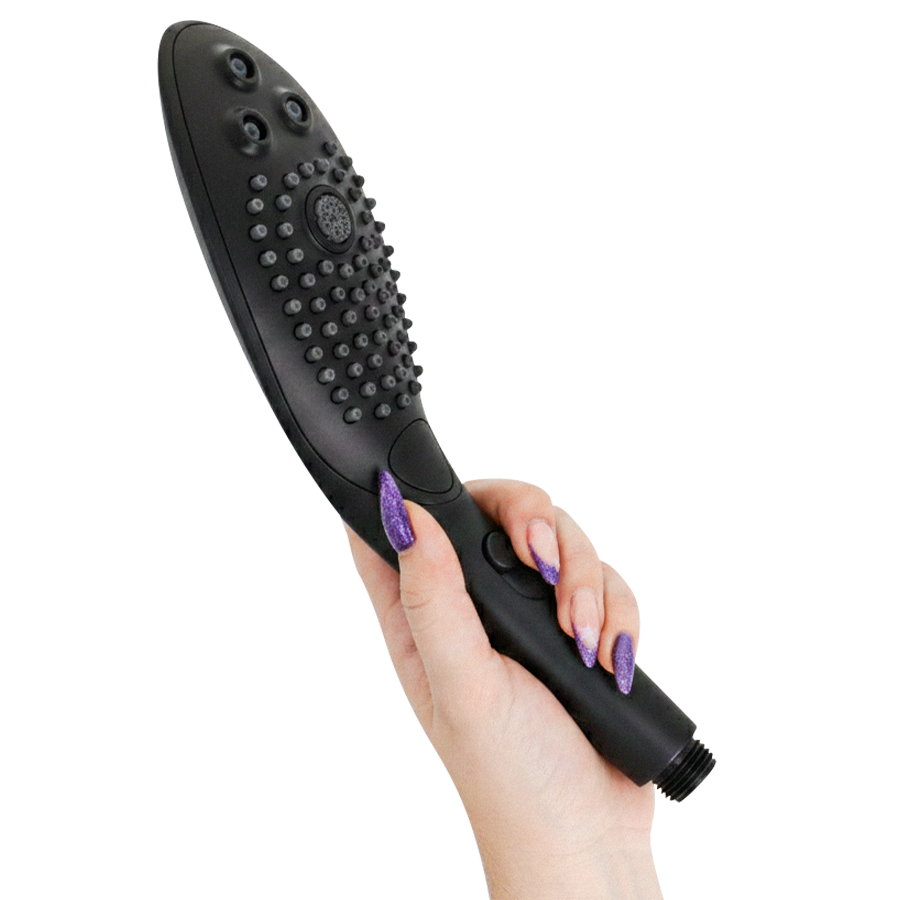 WOMANIZER Pommeau Douche Stimulant Clitorial Wave Noir — vue arrière
