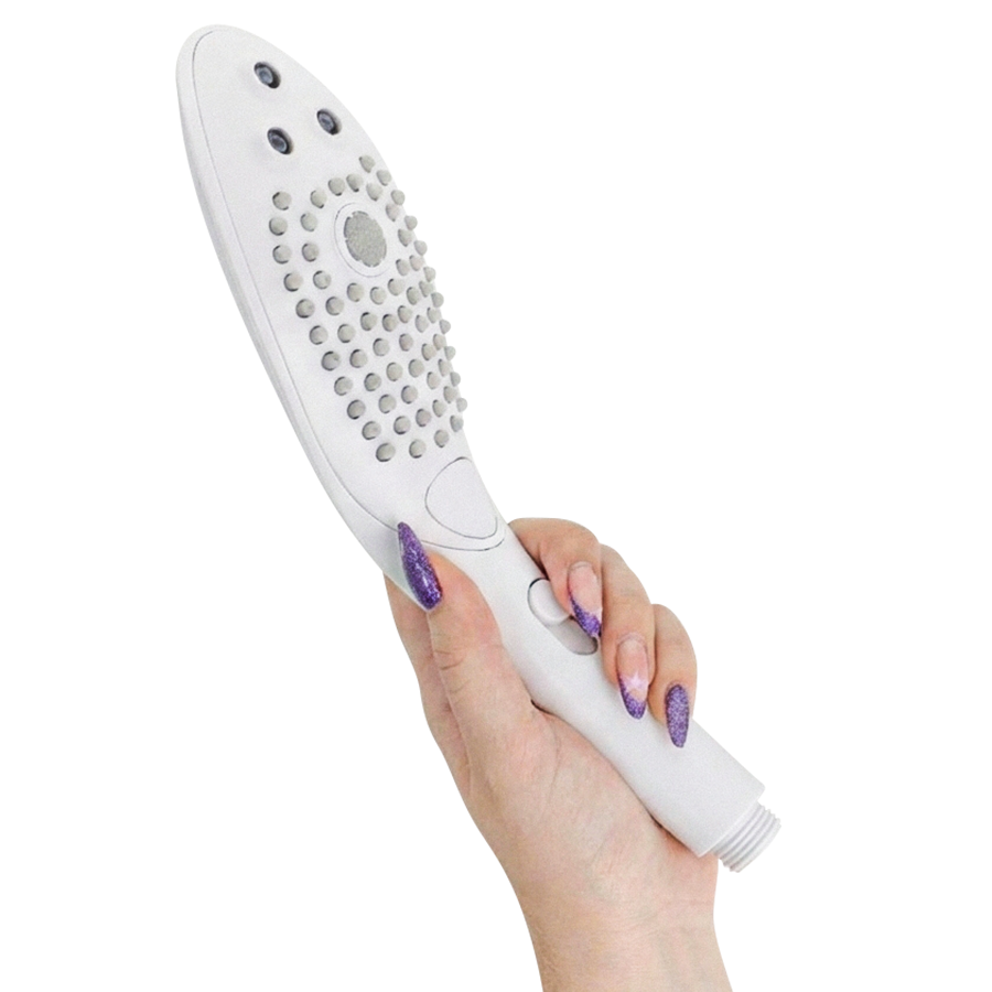WOMANIZER Pommeau Douche Stimulant Clitorial Wave Blanc — vue arrière
