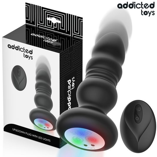 ADDICTED TOYS Plug Anal Rotatif Vibrant, Télécommande Lumière Led - Aura Intime