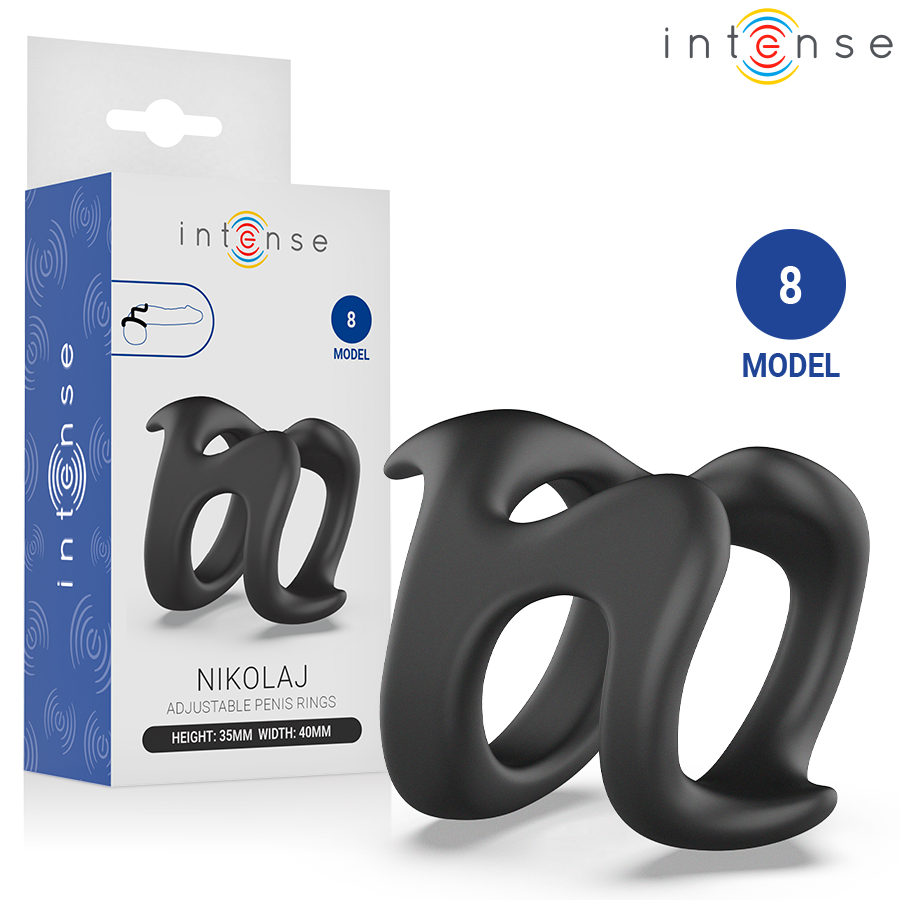 INTENSE FOR HIM NIKOLAJ ANNEAU PÉNIS RÉGLABLE MODÈLE 8 - Aura Intime