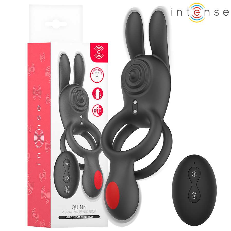 INTENSE FOR HIM QUINN DOUBLE VIBRATION ANNEAU TÉLÉCOMMANDE - Aura Intime