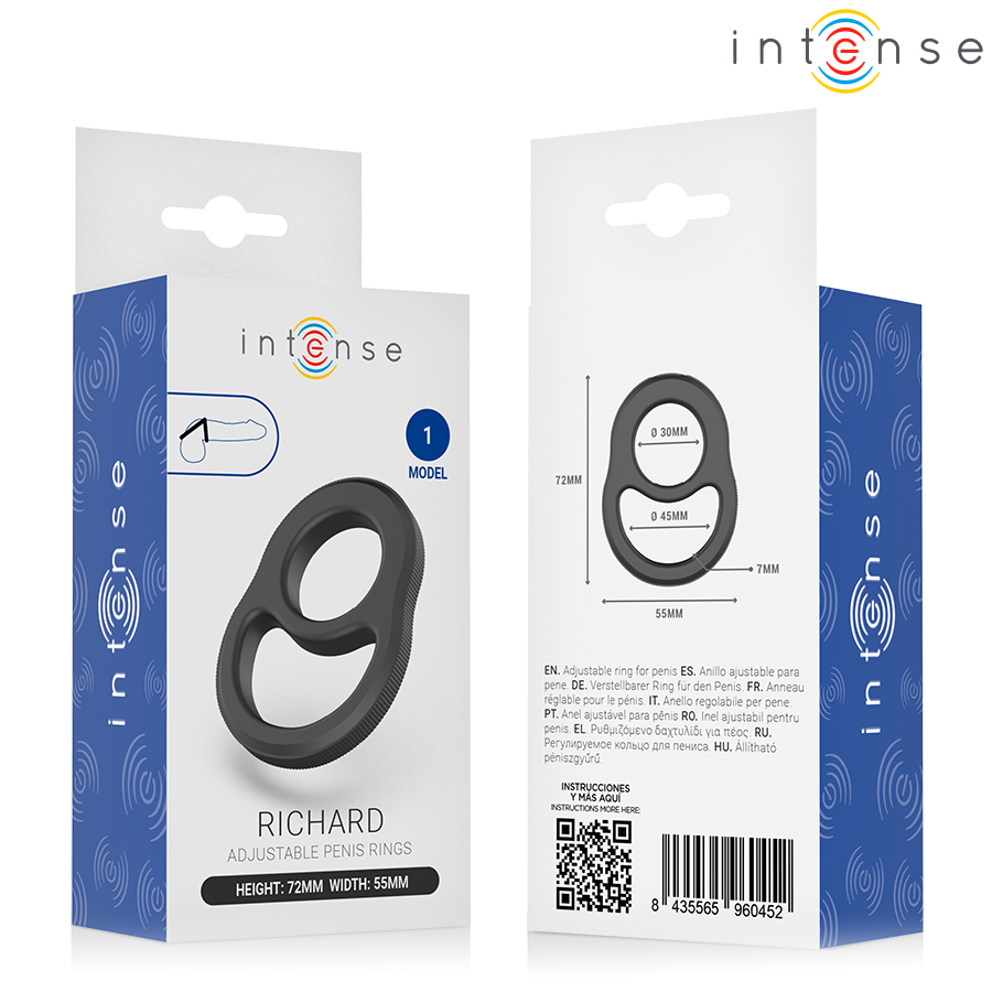 INTENSE FOR HIM RICHARD DOUBLE ANNEAU PÉNIS MODÈLE 1 — accessoires inclus