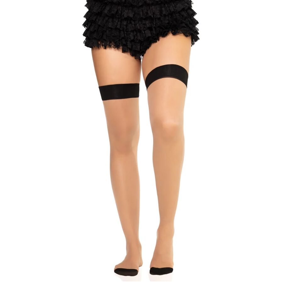 LEG AVENUE HOSIERY 1963 Bas Spandex À Couture Arrière Noirs - Taille Unique — accessoires inclus
