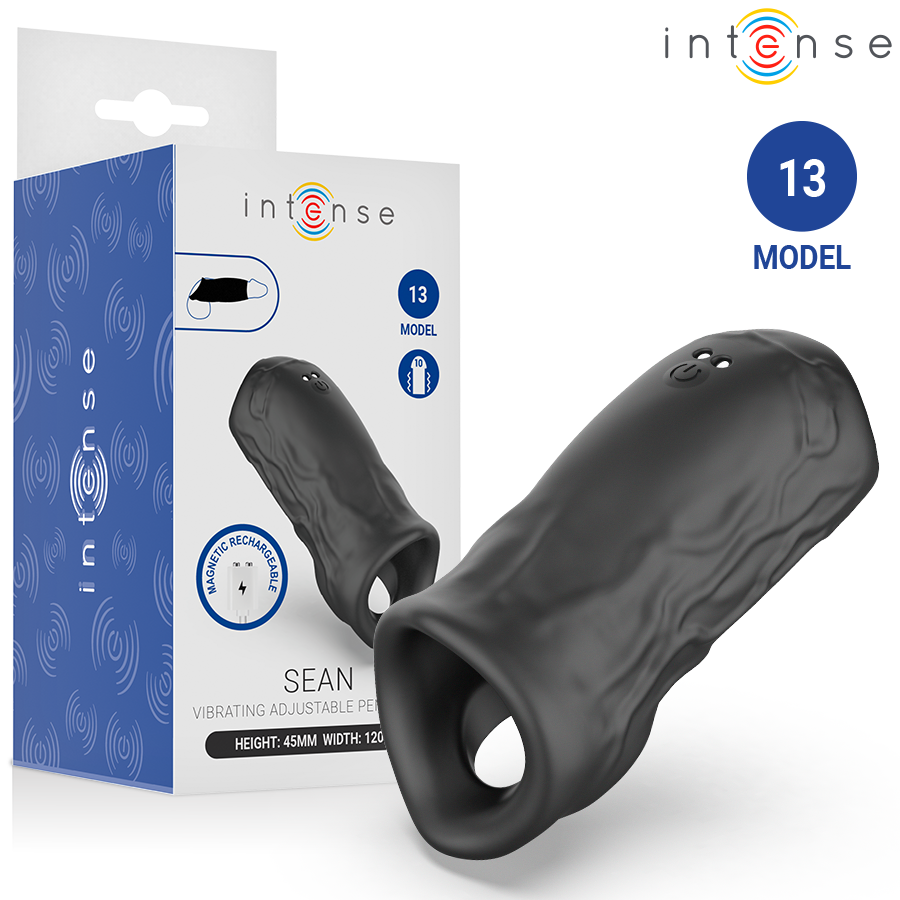 INTENSE FOR HIM SEAN ANNEAU PÉNIS VIBRANT RÉGLABLE MODÈLE 13 - Aura Intime