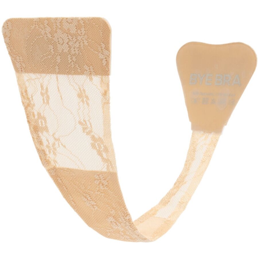 BYE BRA - UNDERWEAR Tanga Adhesivo Encaje Beige Talla Única - Aura Intime