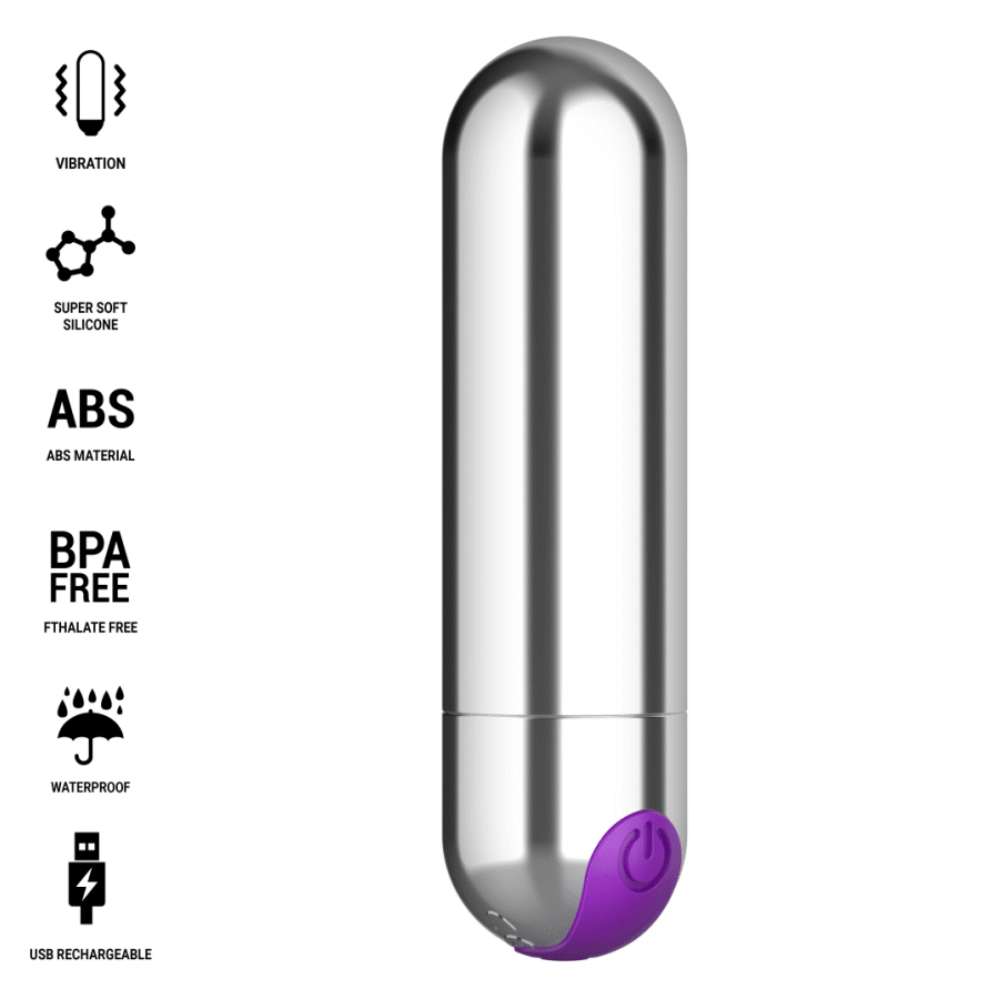 INTENSE FUN TOYS Karen Mini Vibrante Rechargeable Argent — vue détaillée