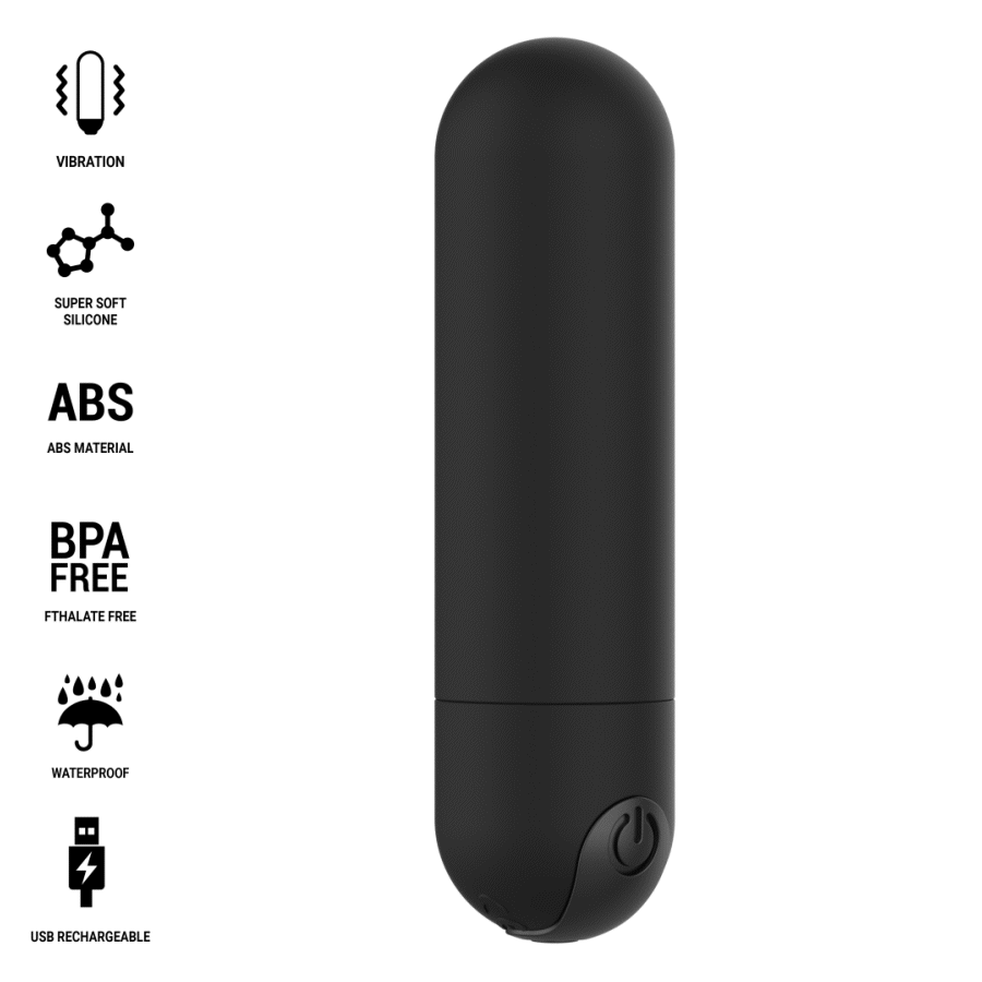 INTENSE FUN TOYS Karen Mini Vibrant Rechargeable Balle Noire — vue détaillée