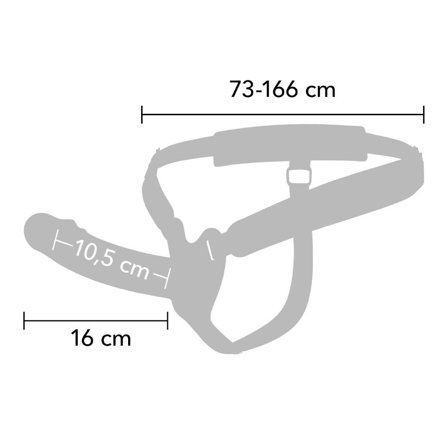 HIDDEN DESIRE INFERNO MANCHON PÉNIS VIBRANT STRAP-ON 16 CM — vue détaillée