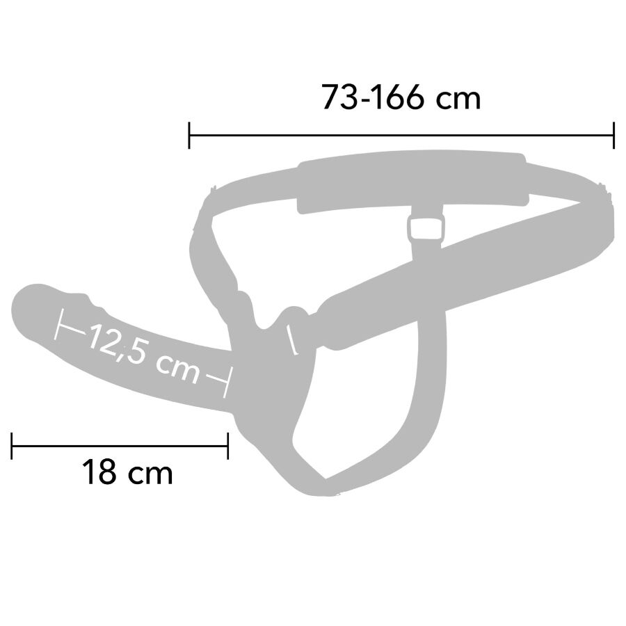 HIDDEN DESIRE INFERNO MANCHON PÉNIS VIBRANT STRAP-ON 18 CM — vue détaillée