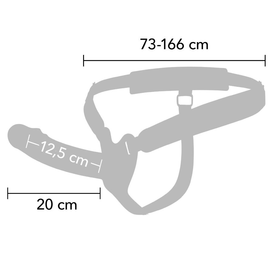 HIDDEN DESIRE INFERNO MANCHON PÉNIS STRAP-ON 20 CM — vue détaillée