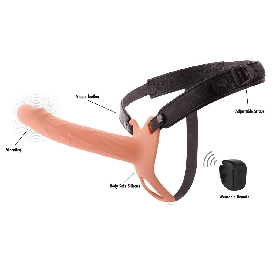 HIDDEN DESIRE INFERNO MANCHON PÉNIS VIBRANT STRAP-ON 20 CM — vue alternative