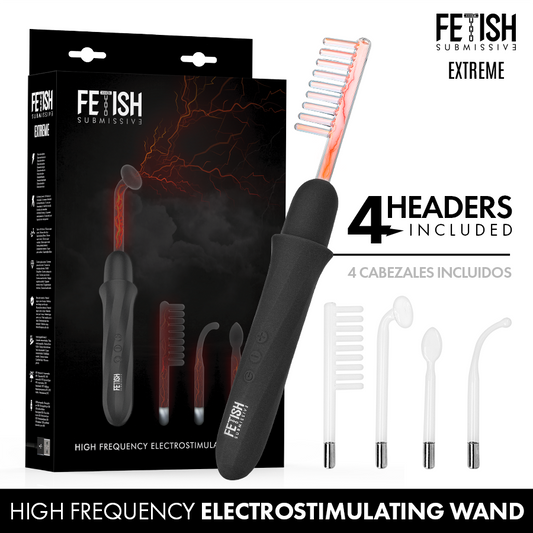 FETISH SUBMISSIVE EXTREME VIBRADOR WAND ELECTROESTIMULACIÓN ALTA FRECUENCIA - Aura Intime