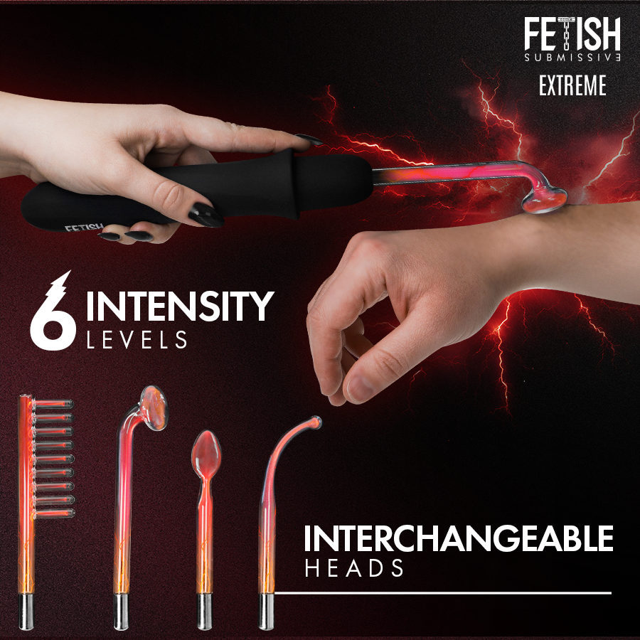 FETISH SUBMISSIVE EXTREME VIBRADOR WAND ELECTROESTIMULACIÓN ALTA FRECUENCIA — vue détaillée