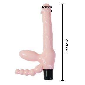 BAILE Harnais Sans Corde Tpr Vibration Stimulation Anal 25.4 Cm — vue détaillée