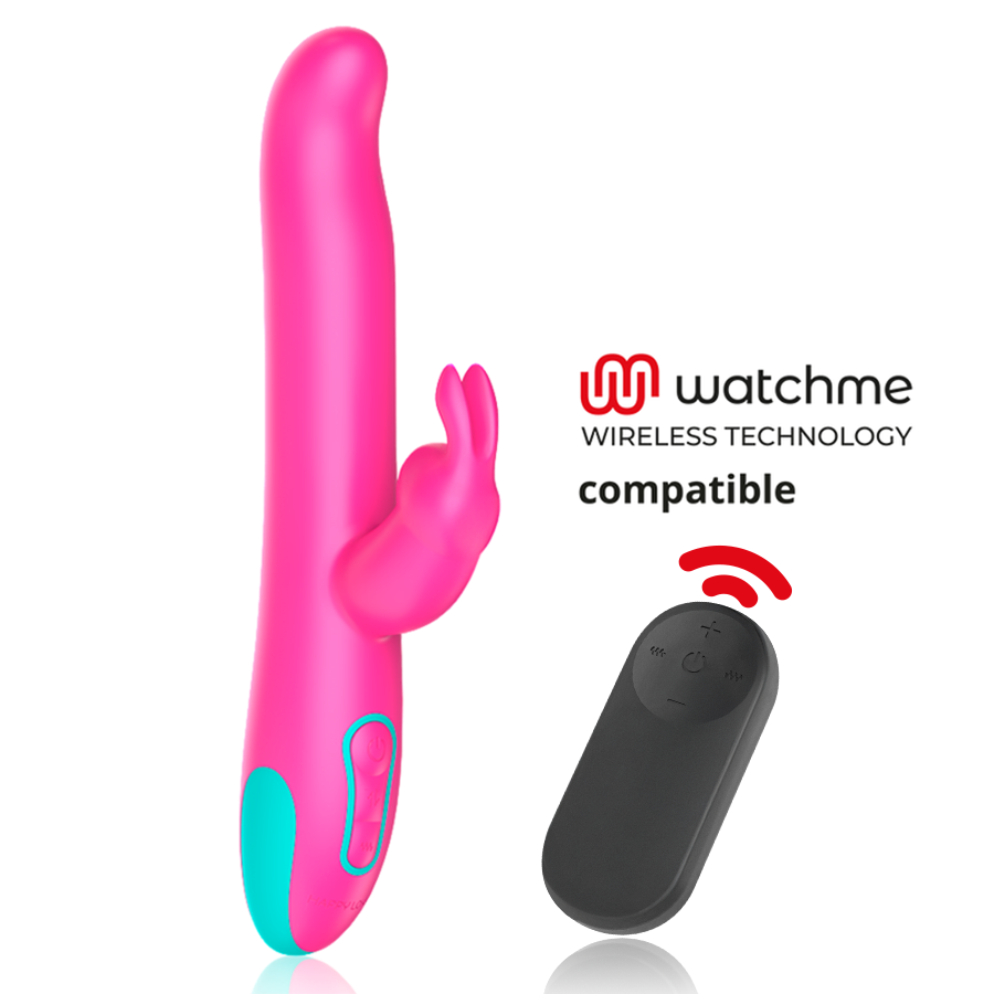 HAPPY LOKY Pluto Vibromasseur Rabbit Rotatif + Télécommande Watchme - Aura Intime