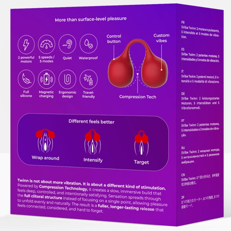 SNAIL VIBE Twinn Vibrateur À Doigts Cerise — accessoires inclus