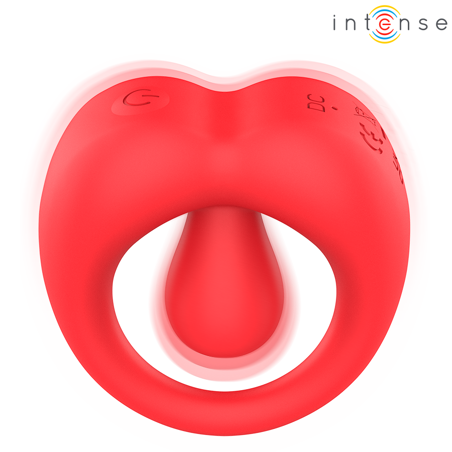 INTENSE FOR HIM RUSSELL ANILLO VIBRADOR CON ESTIMULACIÓN CLÍTORIS ROJO — vue détaillée