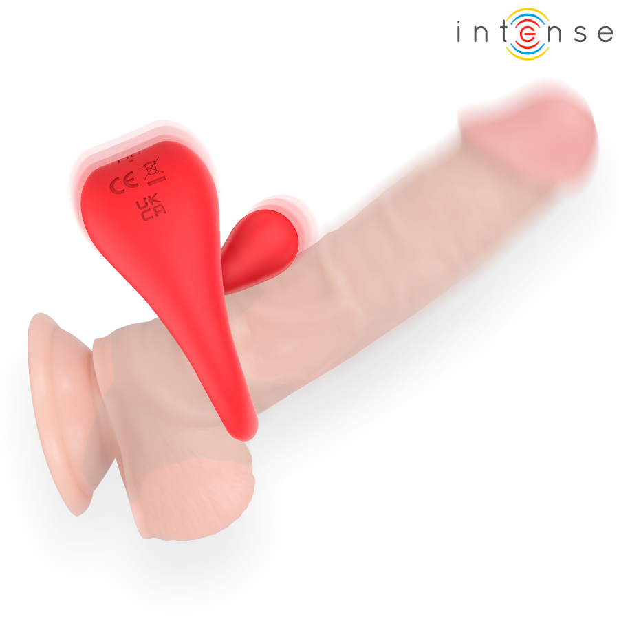 INTENSE FOR HIM RUSSELL ANILLO VIBRADOR CON ESTIMULACIÓN CLÍTORIS ROJO — vue alternative
