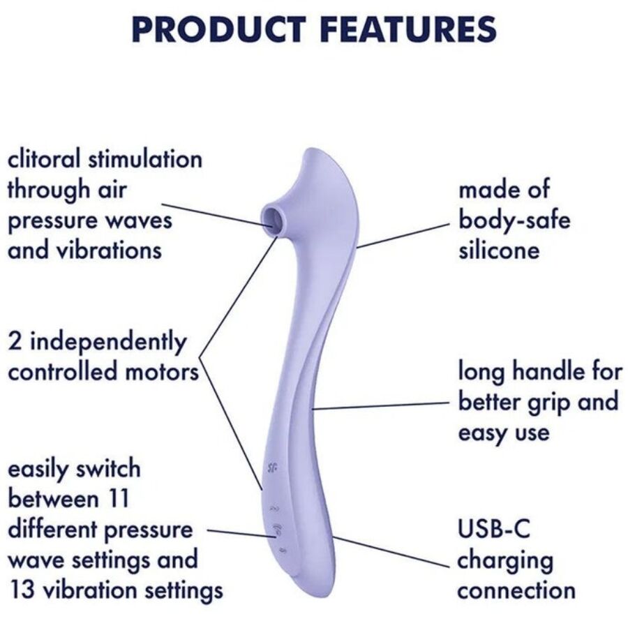 SATISFYER AIR PULSE Easy Lover Vibrador & Estimulador Air Pulse — vue arrière