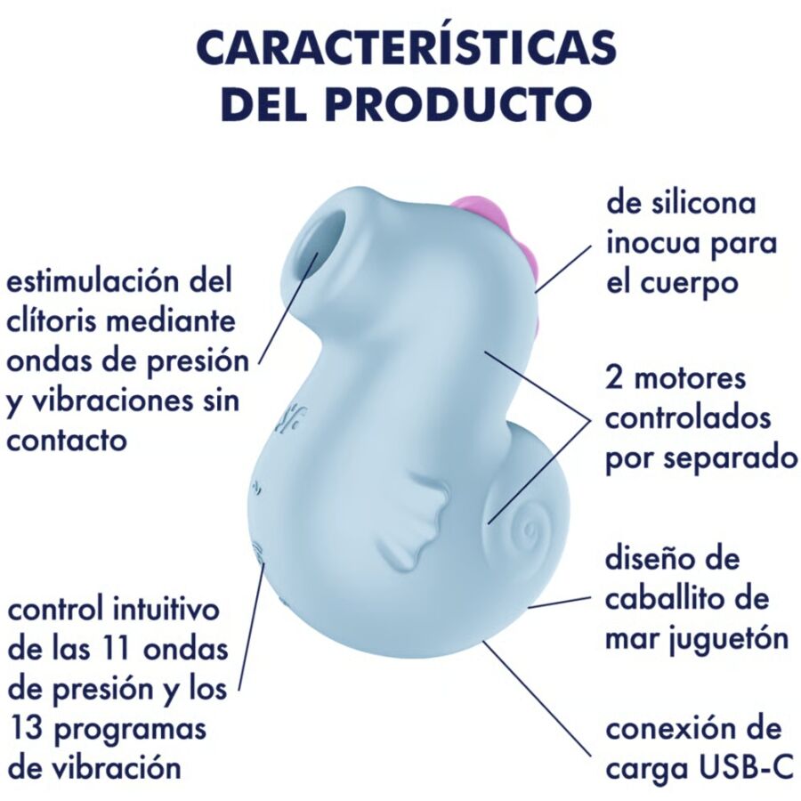 SATISFYER AIR PULSE Sea Pony Vibrador & Estimulador Air Pulse — vue arrière