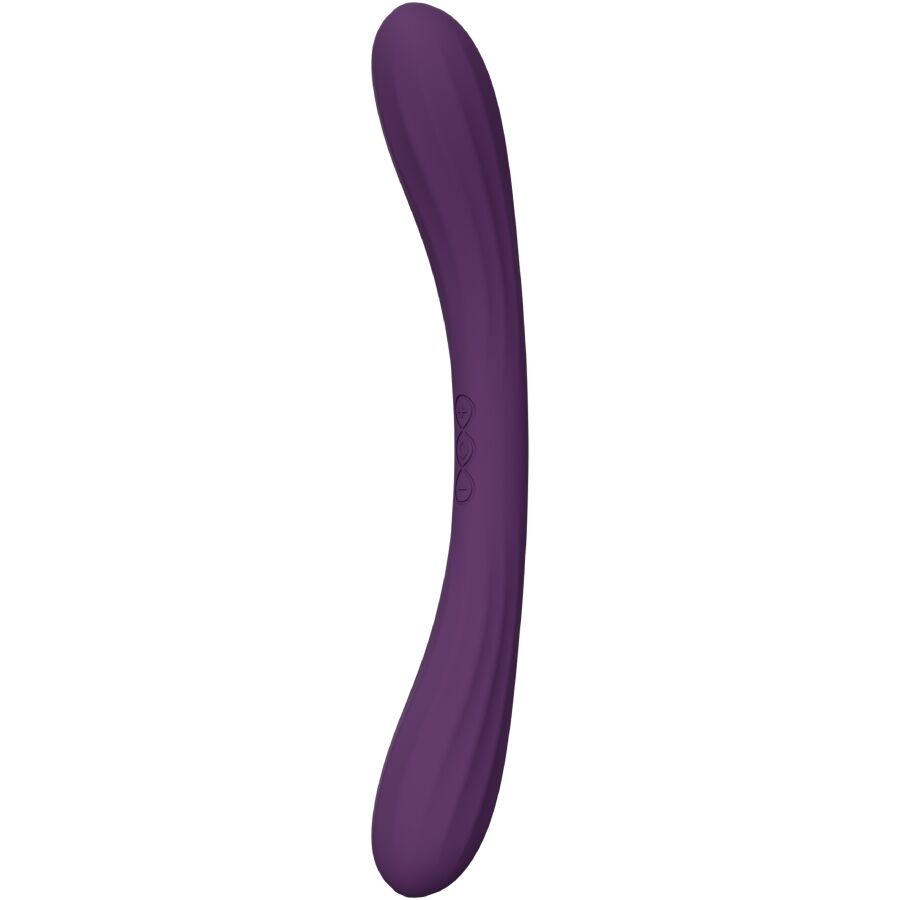 LELO BOOMERANG VIBRATEUR À DOUBLE EXTRÉMITÉ VIOLET — vue détaillée
