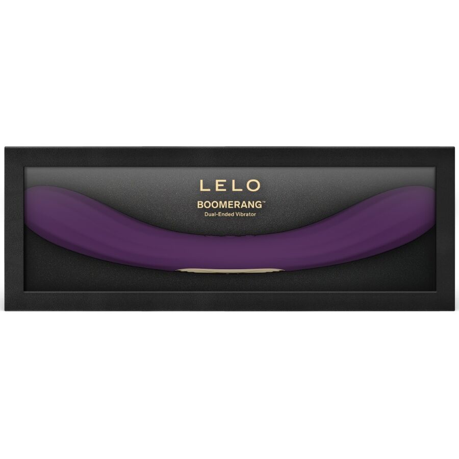 LELO BOOMERANG VIBRATEUR À DOUBLE EXTRÉMITÉ VIOLET — vue arrière