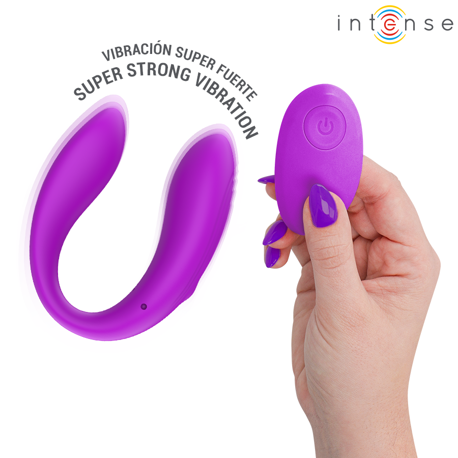 INTENSE REMOTE CONTROL Nora Stimulateur À Pince Vibrante Violet — vue arrière