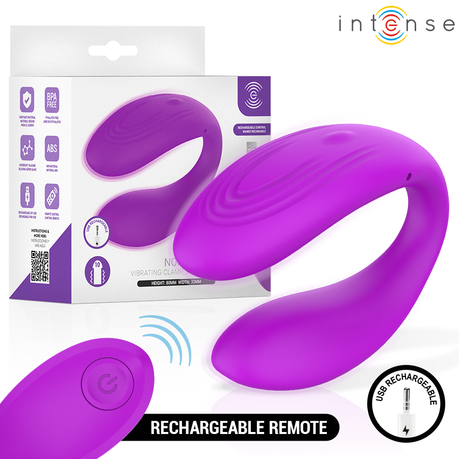 INTENSE REMOTE CONTROL Nora Stimulateur À Pince Vibrante Violet - Aura Intime
