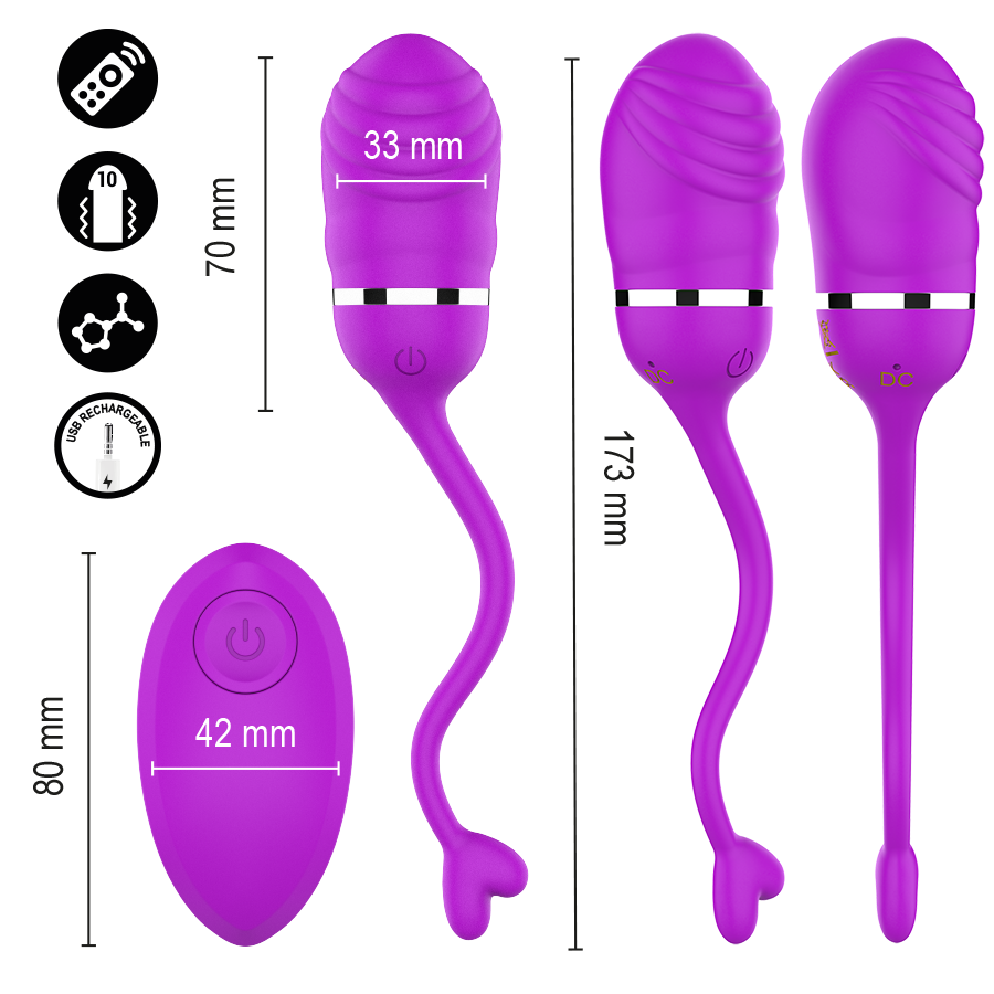 INTENSE REMOTE CONTROL Sookie Œuf Vibrant À Télécommande Violet — vue arrière