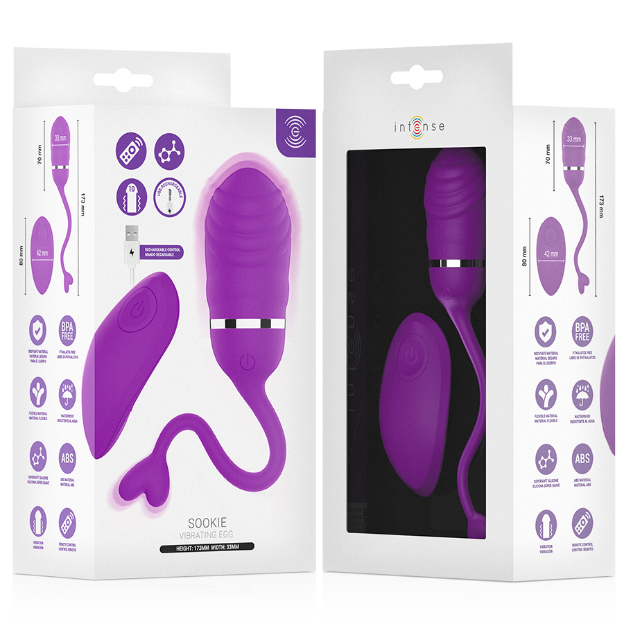 INTENSE REMOTE CONTROL Sookie Œuf Vibrant À Télécommande Violet — accessoires inclus