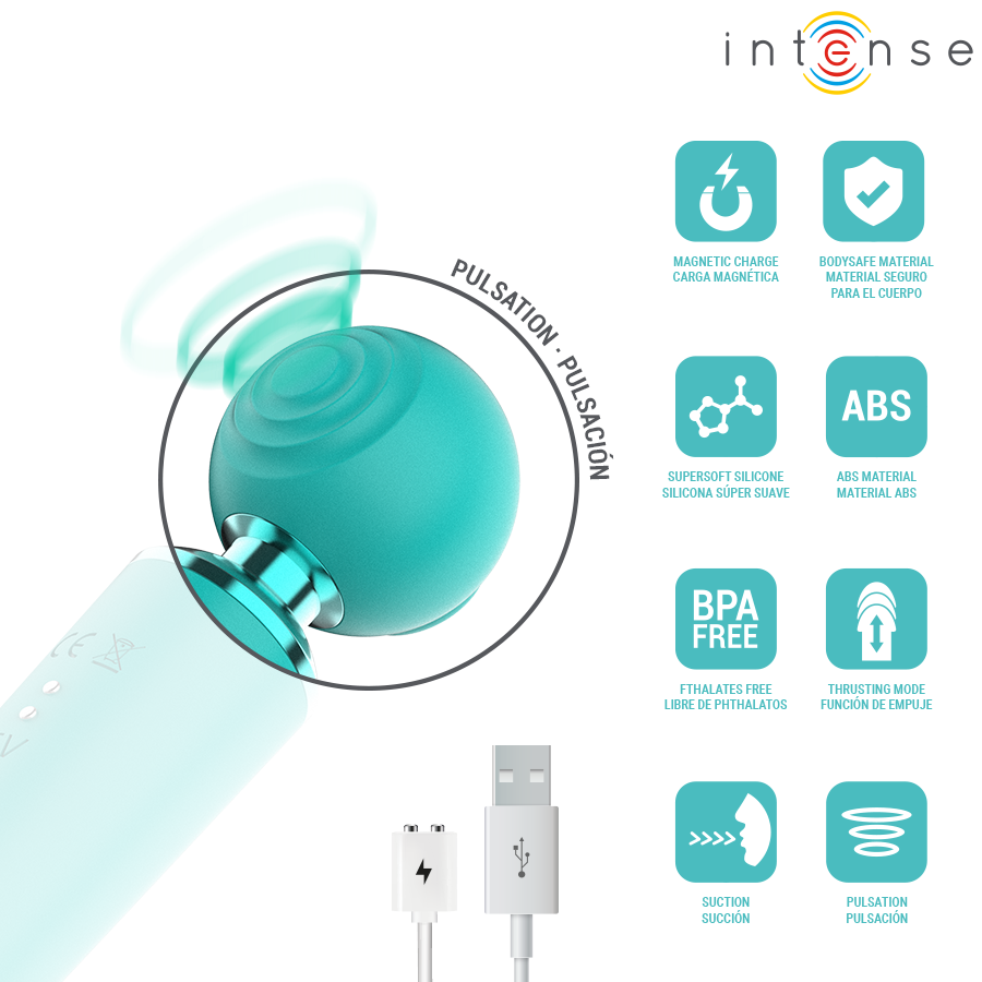 INTENSE HIGH TECH Hamby Stimulateur Multifonctionnel À Succion Vibration — accessoires inclus