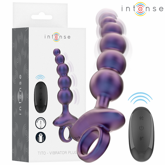 INTENSE ANAL TOYS TITO PLUG ANAL VIBRANT MODÈLE 3 TÉLÉCOMMANDE - Aura Intime