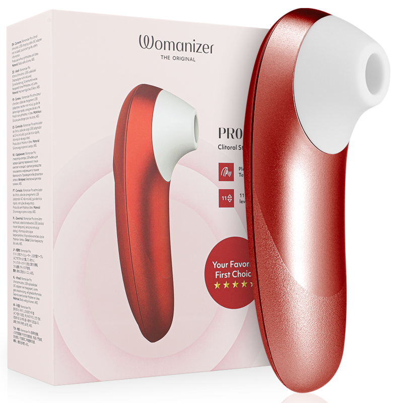WOMANIZER STIMULATEUR CLITORIAL VIBRANT PRO BORDEAUX - Aura Intime
