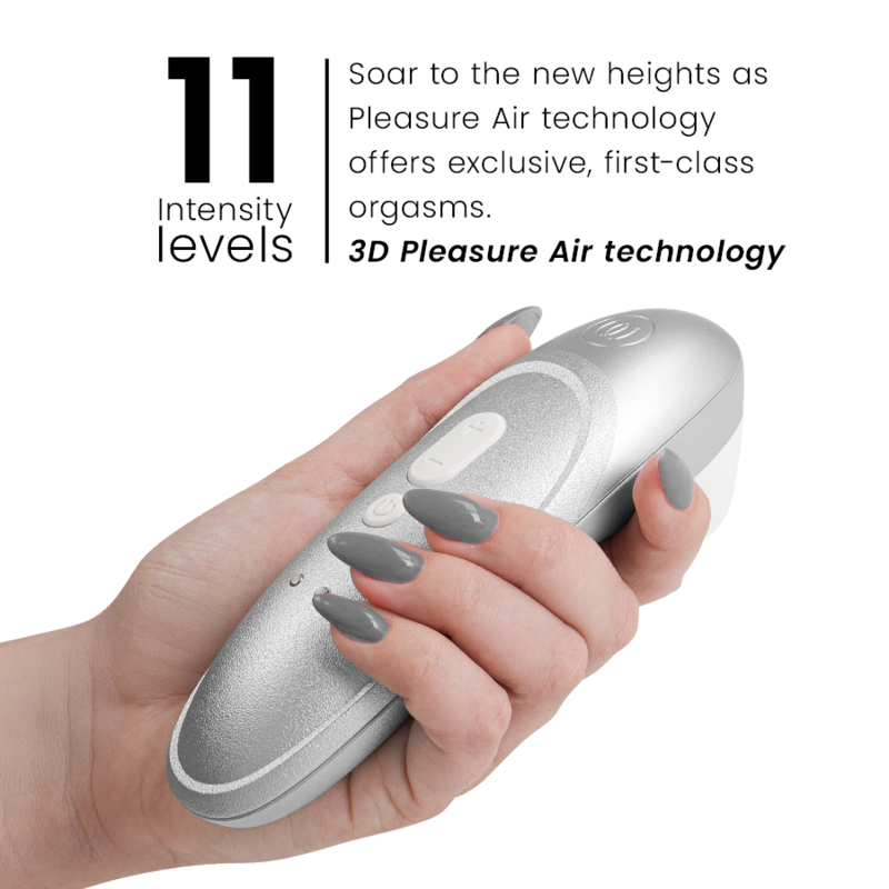 WOMANIZER STIMULATEUR CLITORIAL VIBRANT PRO GRIS ARGENTÉ — vue détaillée