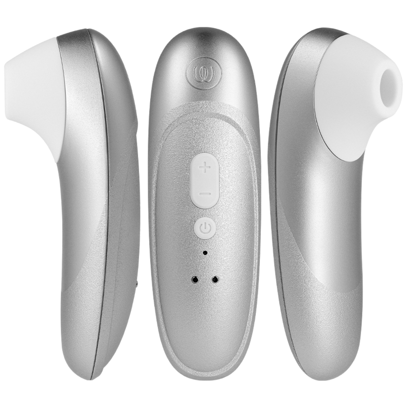 WOMANIZER STIMULATEUR CLITORIAL VIBRANT PRO GRIS ARGENTÉ — vue arrière