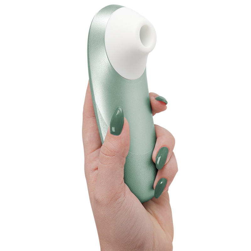 WOMANIZER STIMULATEUR CLITORIAL PRO VIBRANT VERT SAUGE — vue arrière