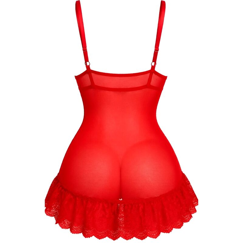 LIVCO CORSETTI SETS ENSEMBLE NUIT T-SHIRT + CULOTTE ROUGE 2028 S/M — vue alternative