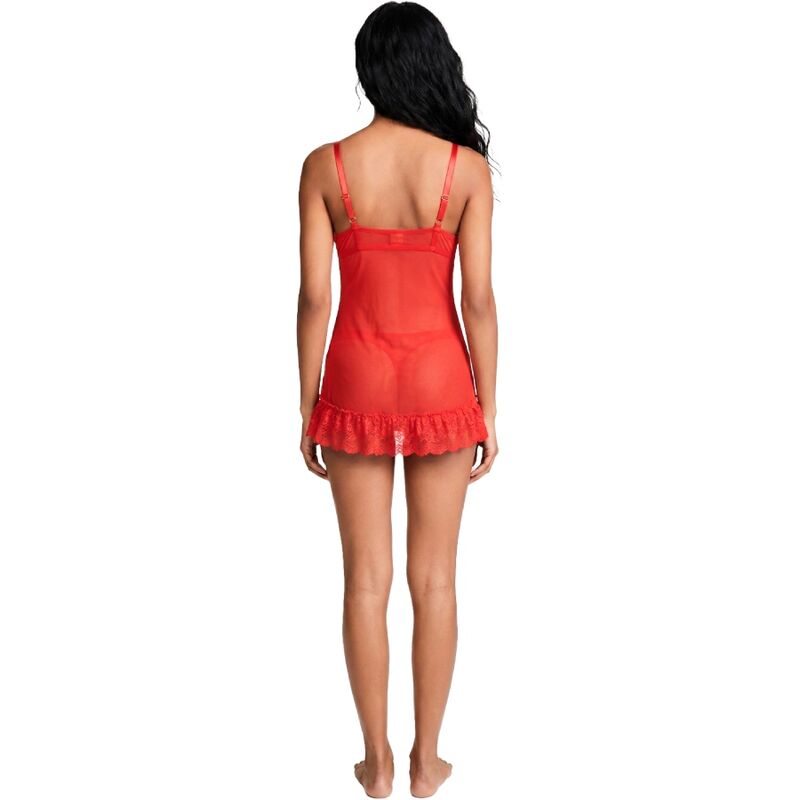LIVCO CORSETTI SETS ENSEMBLE NUIT T-SHIRT + CULOTTE ROUGE 2028 S/M — vue détaillée