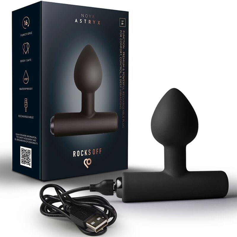 ROCKS-OFF MINI BAGUETTE RECHARGEABLE 16 FONCTIONS ROSE PIVOINE - Aura Intime
