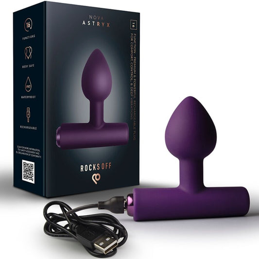 ROCKS-OFF MINI BAGUETTE RECHARGEABLE 16 FONCTIONS ROSE PIVOINE - Aura Intime
