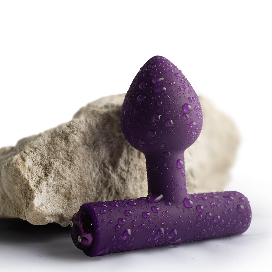 ROCKS-OFF MINI BAGUETTE RECHARGEABLE 16 FONCTIONS ROSE PIVOINE — accessoires inclus