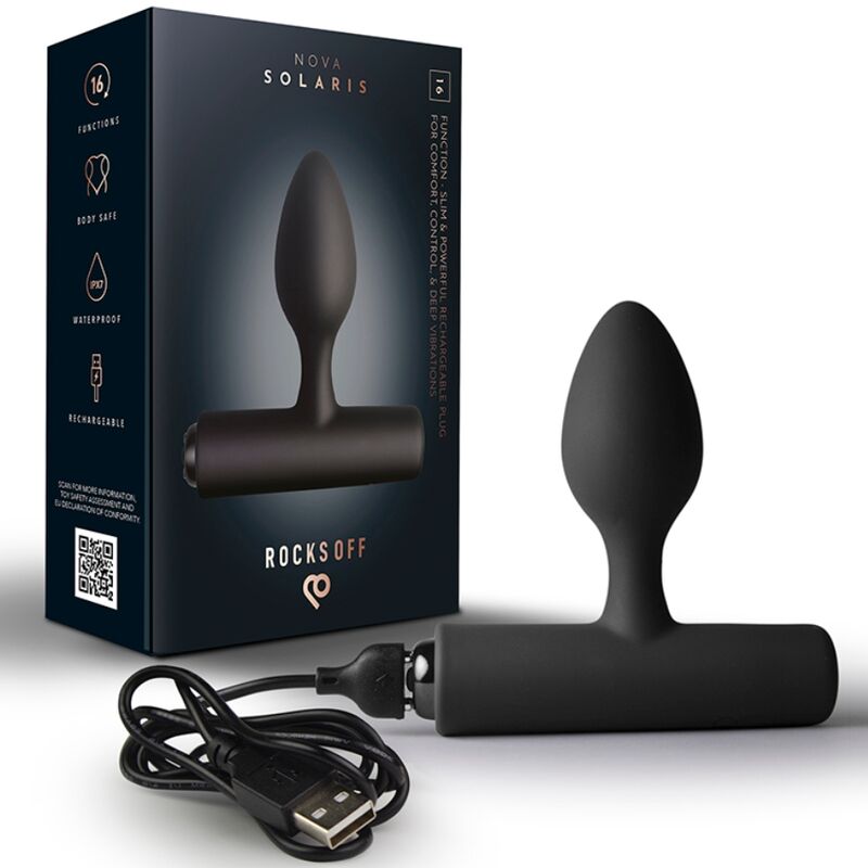 ROCKS-OFF MINI BAGUETTE RECHARGEABLE 16 FONCTIONS ROSE PIVOINE - Aura Intime