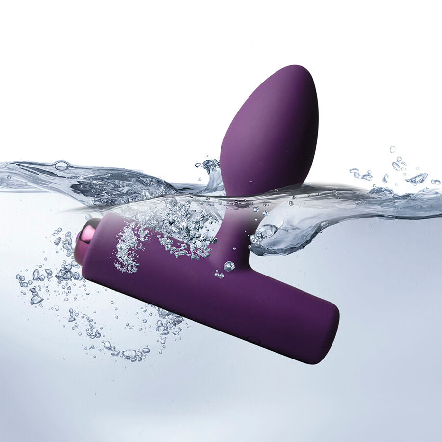 ROCKS-OFF MINI BAGUETTE RECHARGEABLE 16 FONCTIONS ROSE PIVOINE — accessoires inclus