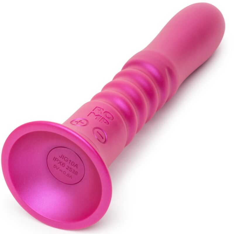 ROMP JIGGLE VIBRATEUR À VENTOUSE ROSE, MOUVEMENTS HAUT BAS — vue détaillée