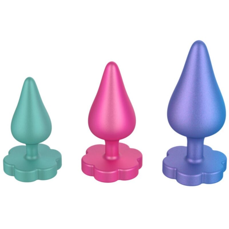 ROMP KIT D'ENTRAÎNEMENT ANAL LUSTER S/M/L BASE FORME FLEUR - Aura Intime