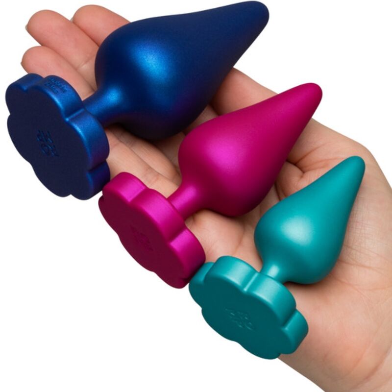 ROMP KIT D'ENTRAÎNEMENT ANAL LUSTER S/M/L BASE FORME FLEUR — vue détaillée