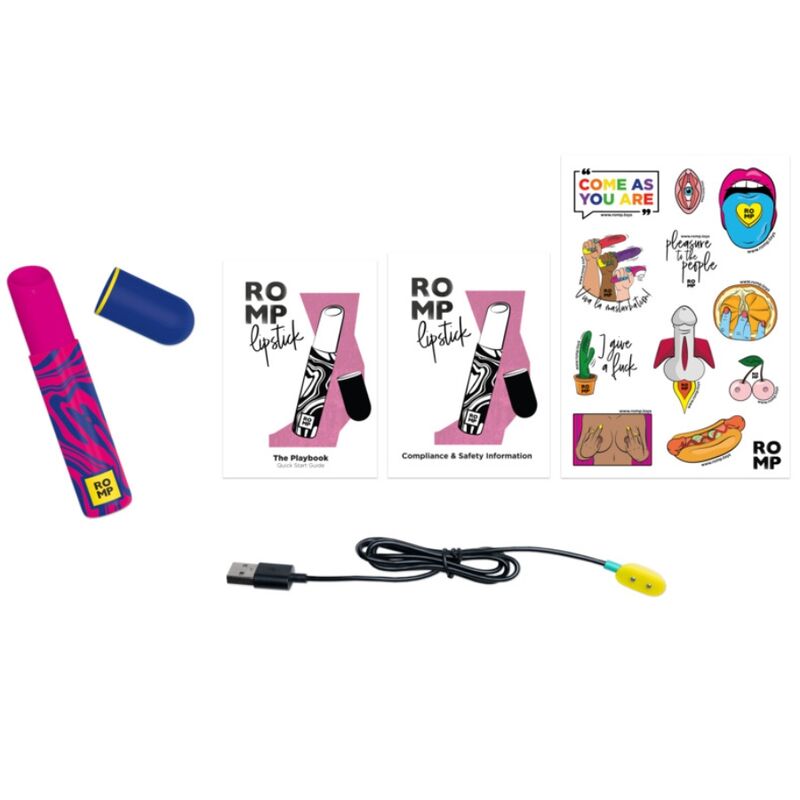 ROMP ROUGE À LÈVRES STIMULANT CLITORIS 7 NIVEAUX — accessoires inclus