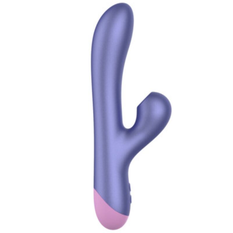 ROMP PULSE VIBRATEUR DOUBLE POINT G RABBIT BLEU ÉLECTRIQUE — accessoires inclus