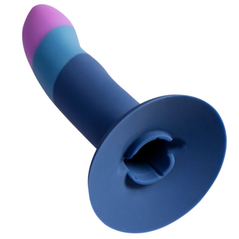 ROMP PICCOLO GODEMICHET SILICONE VENTOUSE TRICOLORE 14 CM — vue arrière